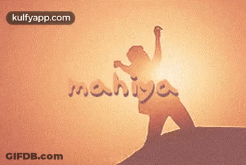Silhouette Person Standing On Hill With Mahiya GIF