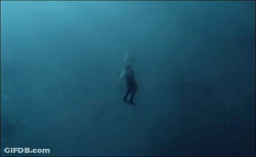 Silhouette Person Swimming GIF