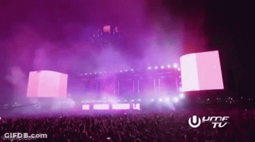 Silhouette Person Wearing Headphones Surrounded By Lightning Bolts GIF