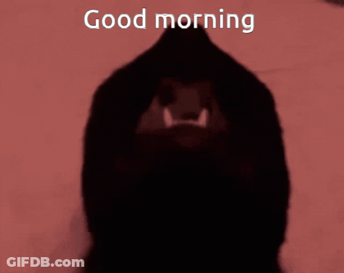 Silhouette Saying Good Morning GIF