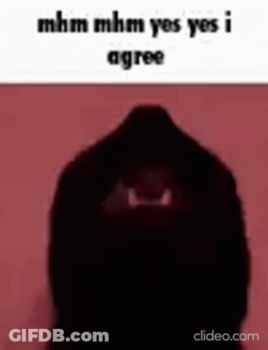 Silhouette Saying Mhm Mhm Yes Yes GIF