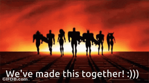 Silhouette Superheroes We've Made This Together GIF