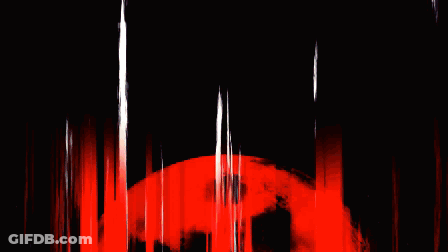Silhouette Surrounded By Red Letters GIF