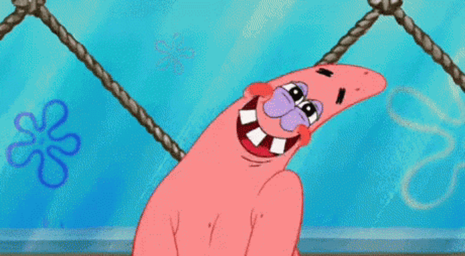 Silly Blushing Patrick Star Hehehe GIF