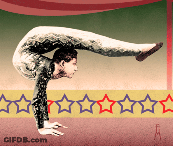 Silly Circus Hands Walking Stunt GIF