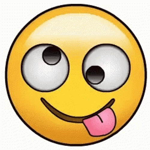 Silly Emoji Crazy Eyes GIF