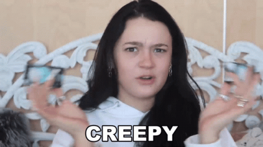 Silly Girl Creepy GIF