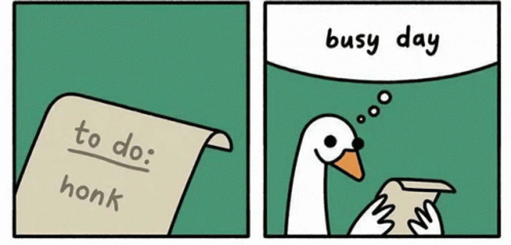 Silly Goose Busy Day GIF