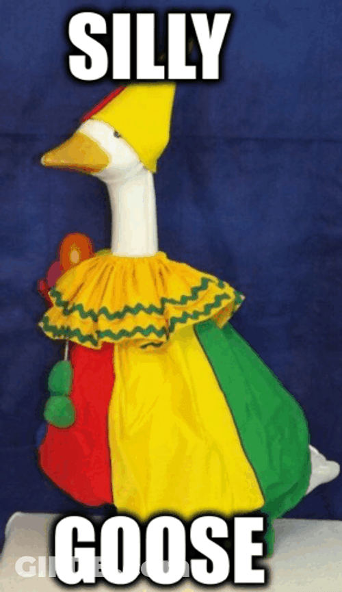 Silly Goose Costume GIF