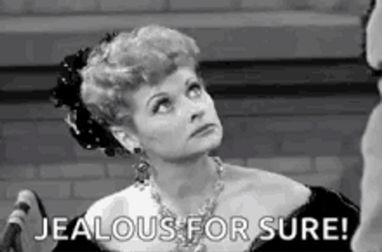 Silly Jealous Vintage Girl GIF