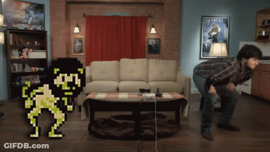 Silly Jontron Dancing With Lion GIF