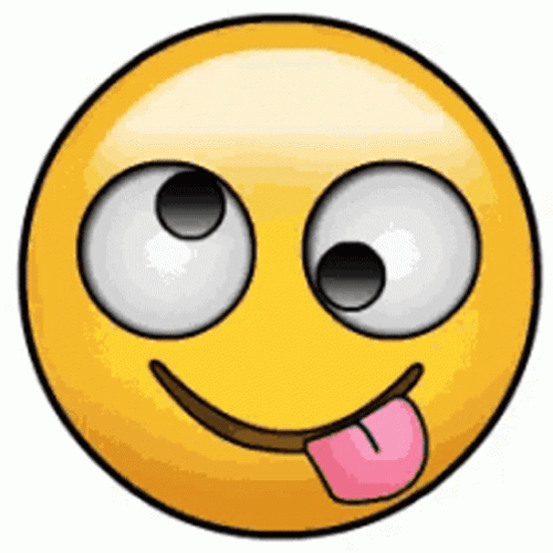 Silly Tongue Out Smiley Face Emoji GIF