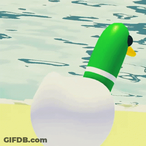 Silly Toy Duck Spinning GIF