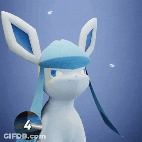 Silly Yapping Pokemon Glaceon GIF