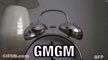 Silver Alarm Clock With GMGM GIF