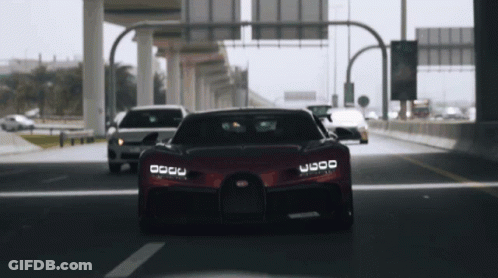 Silver Bugatti With License Plate P 4788 BCV GIF