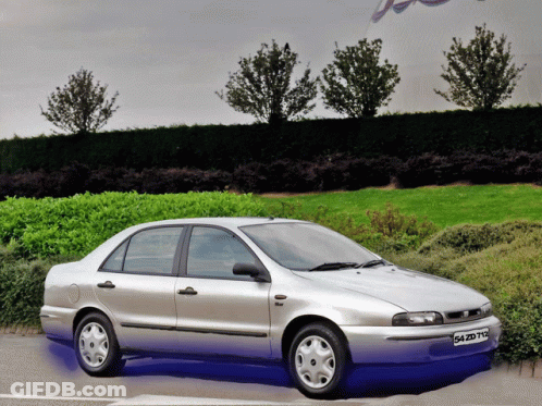 Silver Car With License Plate 64Dz 710 GIF