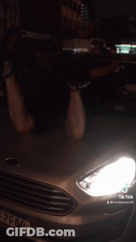 Silver Car With License Plate Saying U GIF