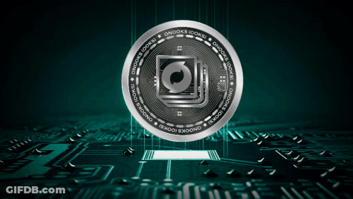 Silver Coin With Word Onooks GIF