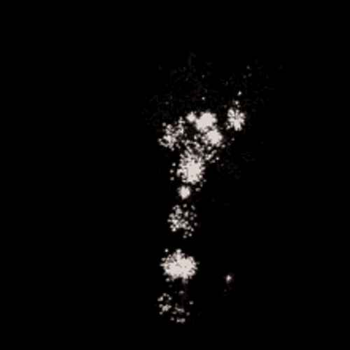 Silver Fireworks Explosion GIF