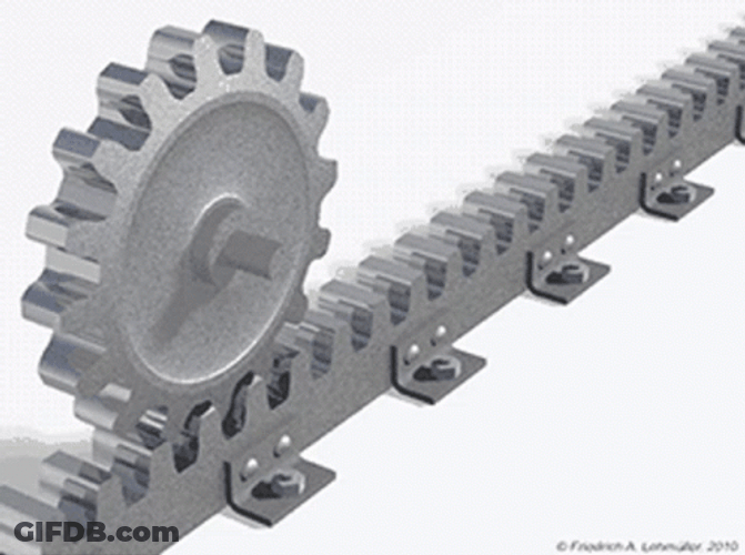 Silver Gears Rolling GIF