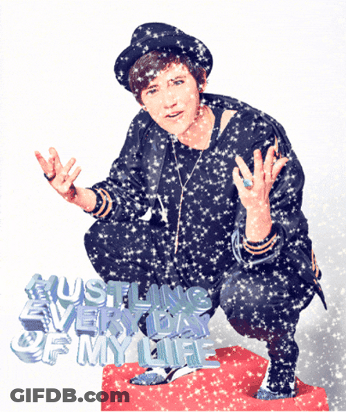 Silver Glitter Bomb Hustling Everyday GIF
