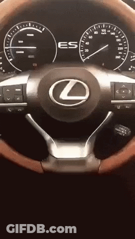 Silver Lexus On Snowy Road GIF