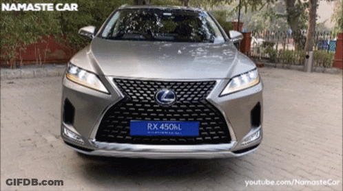 Silver Lexus RX450HL GIF