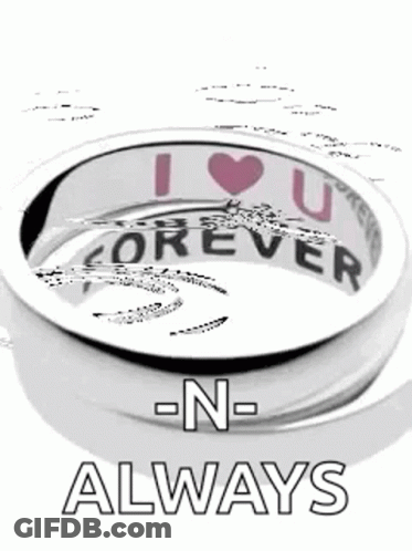 Silver Ring Saying I Love You Forever GIF