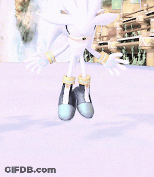 Silver The Hedgehog Floating GIF