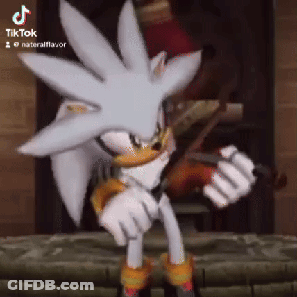 Silver The Hedgehog From Sonic The Hedgehog Is Playing The Violin . GIF