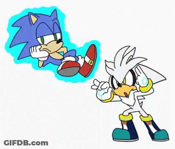 Silver The Hedgehog Lifting Sonic GIF
