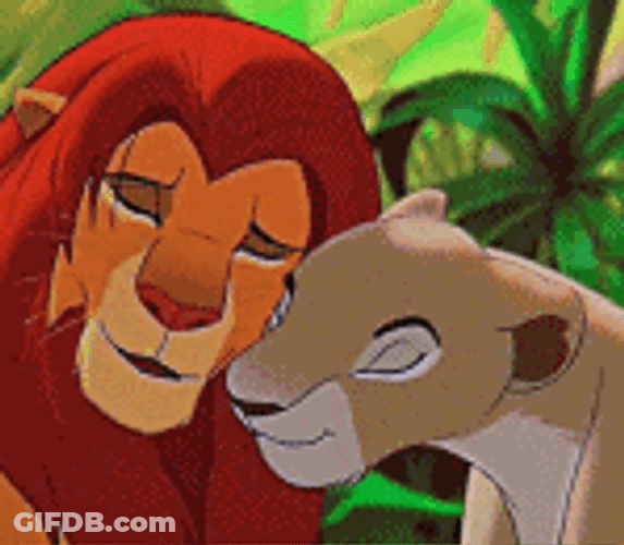 Simba And Nala Lion King True Love GIF