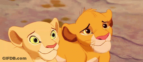Simba And Nala Smiling At Camera GIF