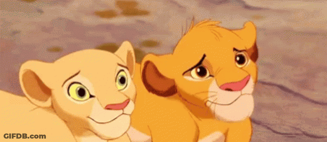 Simba And Nala With A Big Smile GIF