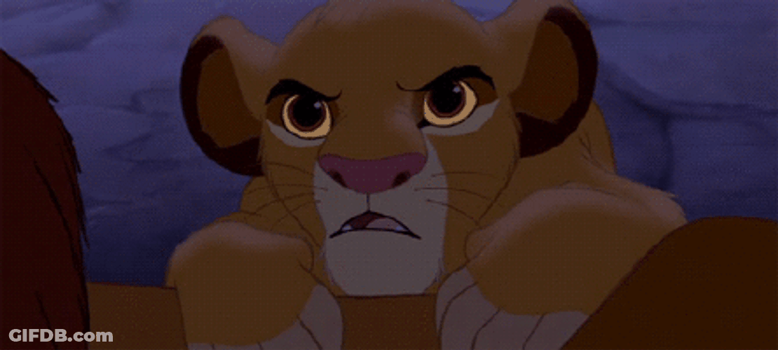 Simba Concerned Look In Moonlight GIF