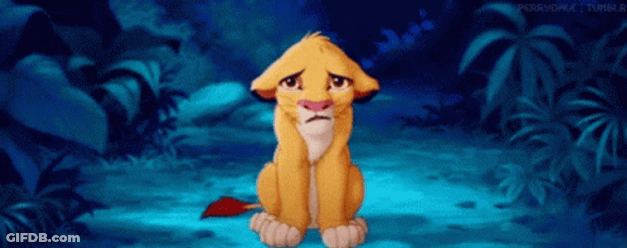 Simba Feels A Failure For Herself GIF