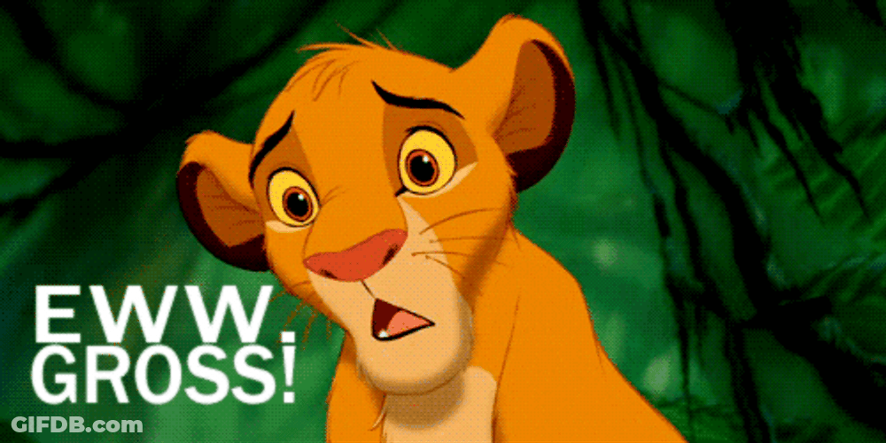 Simba Hilarious Expression Of Disgust GIF