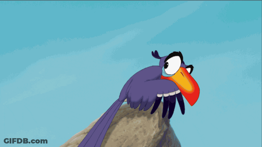 Simba Jumped On Zazu's Back GIF