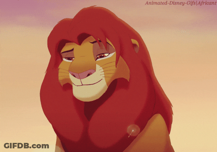 Simba Making A Beautiful Smile GIF