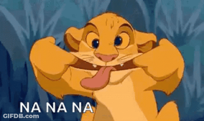 Simba Nana Face While Making Others Laugh GIF