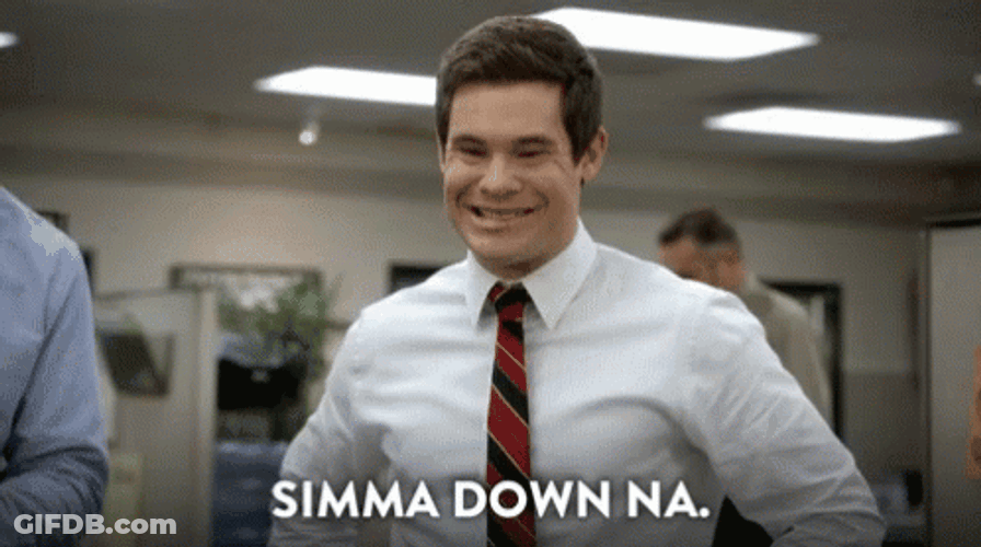 Simmer Down Now Adam Devine With Tie GIF