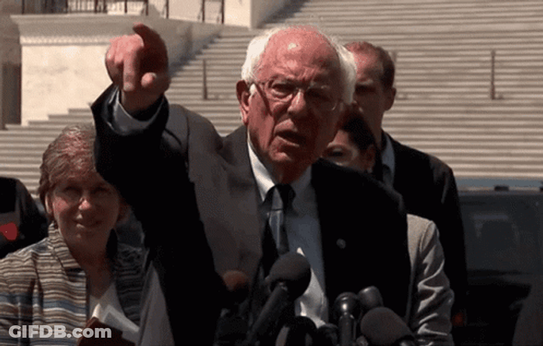 Simmer Down Now Bernie Sanders Calm Down Shh GIF
