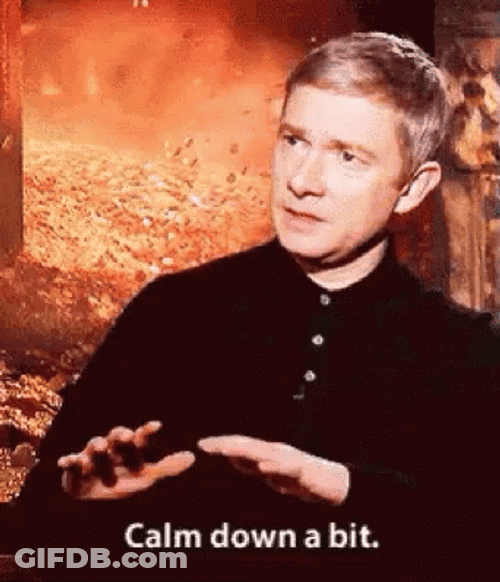 Simmer Down Now Bit Martin Freeman GIF