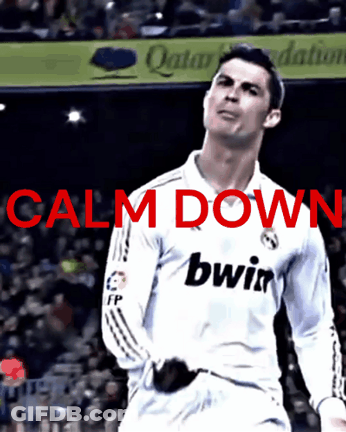 Simmer Down Now Cristiano Ronaldo White Jersey GIF