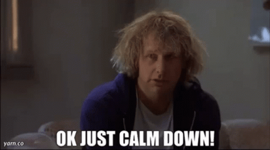 Simmer Down Now Dumb And Dumber Just Calm GIF