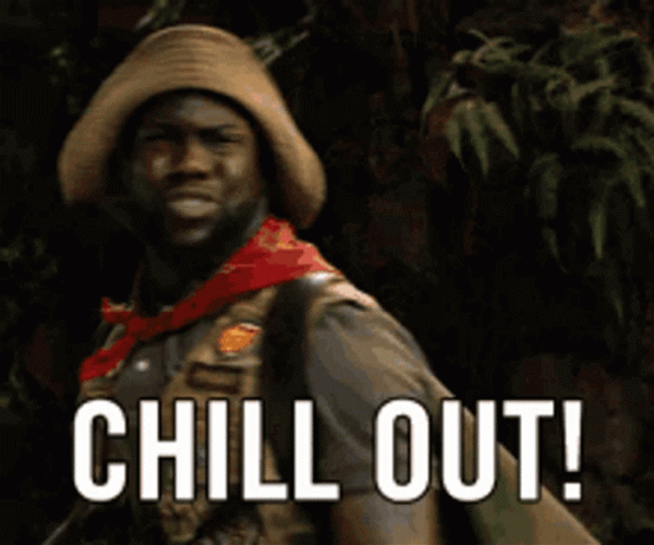 Simmer Down Now Kevin Hart Chill Out GIF