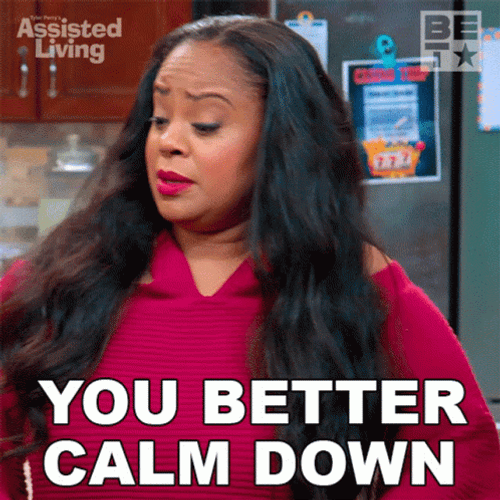 Simmer Down Now Leah Long Hair Better Down GIF