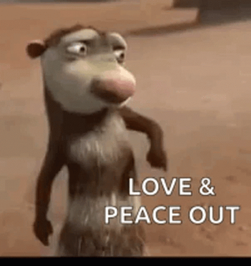 Simon Goodbye Love And Peace Out GIF