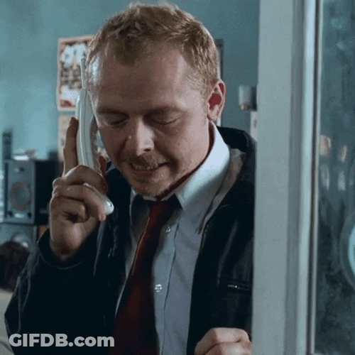 Simon Pegg Doing Phone Call GIF